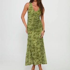 Princess Polly Green Floral Maxi Dress